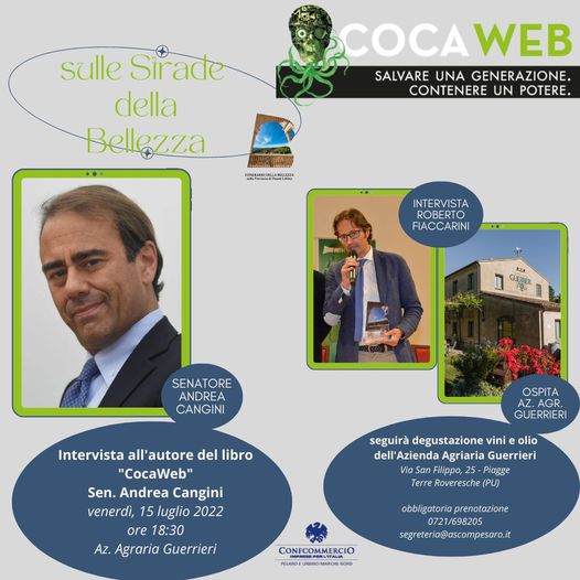 Confcommercio di Pesaro e Urbino - Confcommercio presenta il libro Cocaweb. Una generazione da salvare' del Senatore Cangini